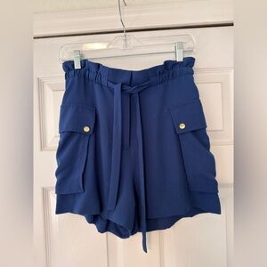 H&M Navy Blue Women's Shorts with Belt